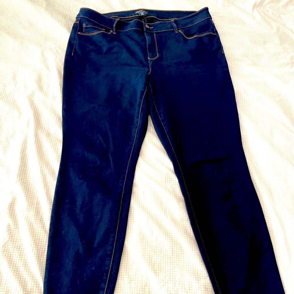 Jones New York stretchy jeans 20W like new deep indigo blue soft stretchy
